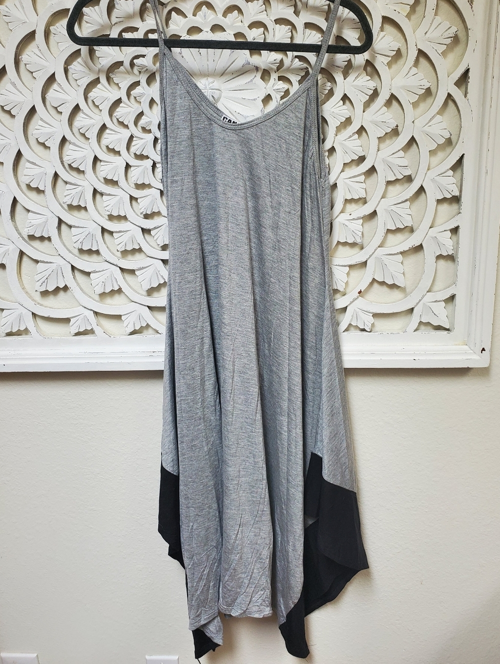 Canari Heather Gray And Black Tank Dress Long Tank NWOT 3XL